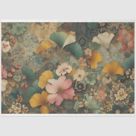 Art Nouveau Floral Decoupage Tissue Paper 薄葉紙 (正面)