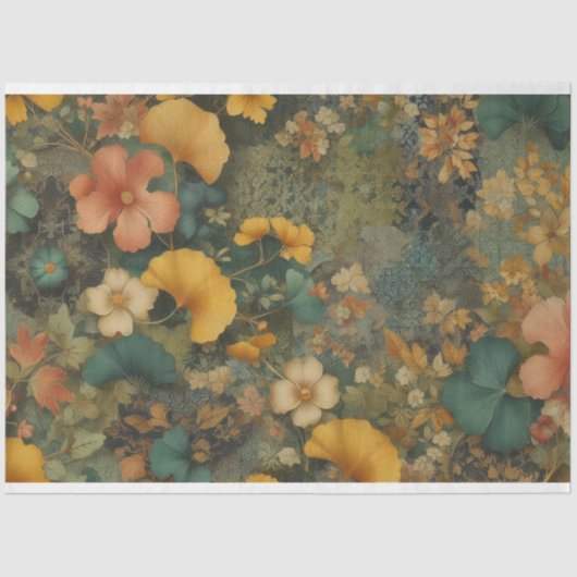 Art Nouveau Floral Decoupage Tissue Paper 薄葉紙 (正面)