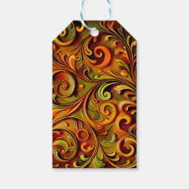 Art Nouveau floral design  ギフトタグ