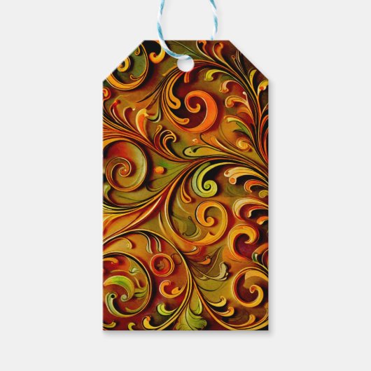 Art Nouveau floral design  ギフトタグ (正面)