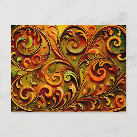 Art Nouveau floral design  ポストカード (正面)