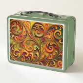 Art Nouveau floral design  メタルランチボックス (裏面)