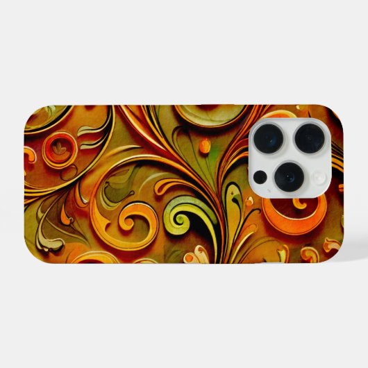 Art Nouveau floral design  iPhoneケース (裏面横)