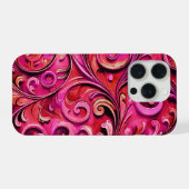 Art Nouveau floral design Rusty Rose iPhoneケース (裏面横)