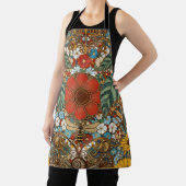 Art Nouveau Floral Garden – Sunflowers, Bee エプロン (インサイチュ)