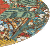 Art Nouveau Floral Garden – Sunflowers, Bee カッティングボード (角)