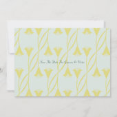 Art Nouveau Floral Lily Save The Date Announcement 招待状 (裏面)