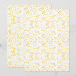 Art Nouveau Floral – Mandala Paisley Poster Art セーブザデート