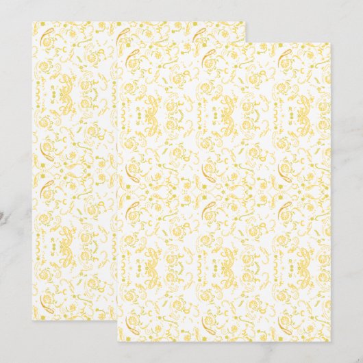 Art Nouveau Floral – Mandala Paisley Poster Art セーブザデート (正面/裏面)