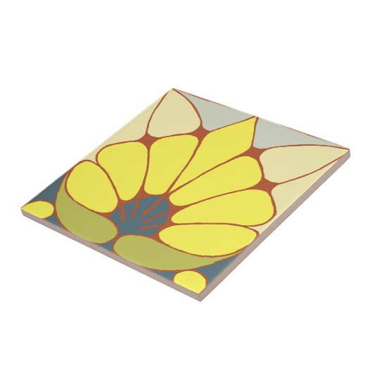 Art Nouveau Floral Pattern Frieze タイル (側面)