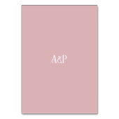 Art Nouveau Floral Pink and Green Wedding テーブルナンバー (裏面)