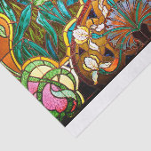 Art nouveau floral stained glass look window  薄葉紙 (詳細)