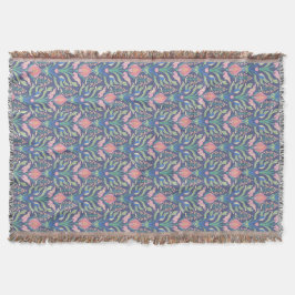 Art Nouveau Floral Throw Blanket スローブランケット