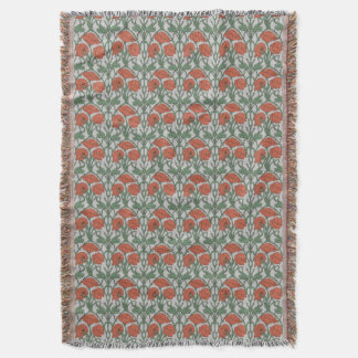 Art Nouveau Floral Throw Blanket スローブランケット
