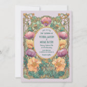 Art Nouveau Floral Wedding Invitation 招待状 (正面)