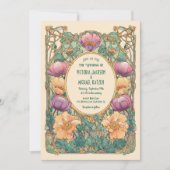 Art Nouveau Floral Wedding Invitation 招待状 (正面)