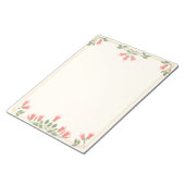 Art Nouveau Fuchsia Floral Border Notepad ノートパッド (アングル)
