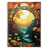Art Nouveau Garden Arch Scene ノートブック (正面)