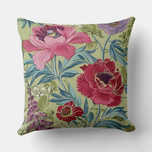 Art Nouveau Garden Muse Design クッション (裏面)