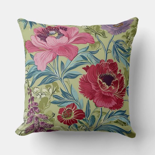 Art Nouveau Garden Muse Design クッション (正面)