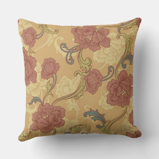 Art Nouveau Garden Muse Design クッション (裏面)