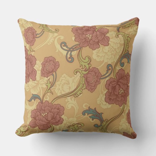 Art Nouveau Garden Muse Design クッション (正面)