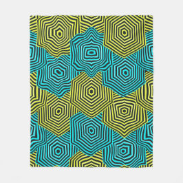 Art Nouveau Geometric Pattern  フリースブランケット