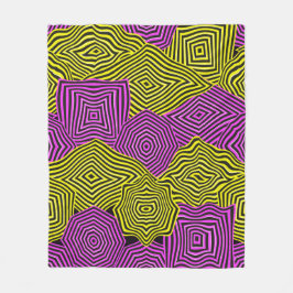 Art Nouveau Geometric Pattern  フリースブランケット