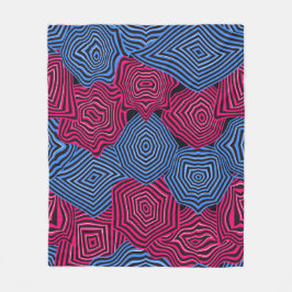 Art Nouveau Geometric Pattern  フリースブランケット