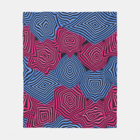 Art Nouveau Geometric Pattern  フリースブランケット (正面)