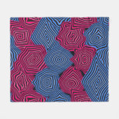 Art Nouveau Geometric Pattern  フリースブランケット (正面(横))