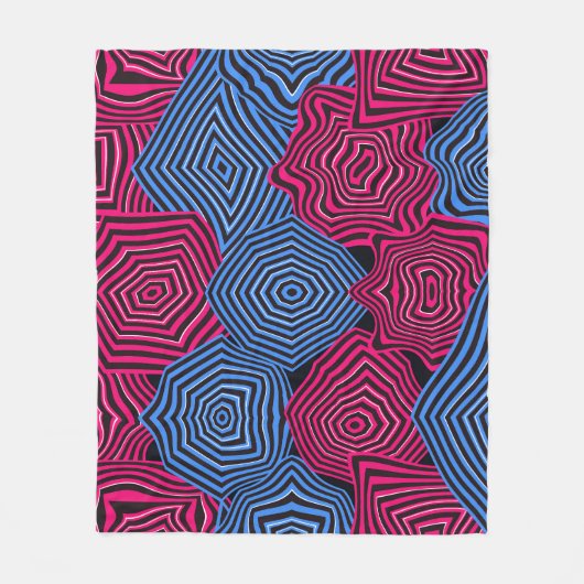 Art Nouveau Geometric Pattern  フリースブランケット (正面)