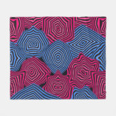 Art Nouveau Geometric Pattern  フリースブランケット (正面(横))
