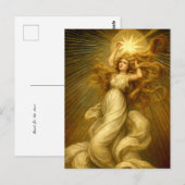 Art Nouveau Girl Reaching For The Stars ポストカード (正面/裏面)