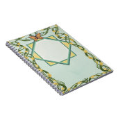 Art Nouveau Golden Mimosa Spiral Notebook ノートブック (右側)