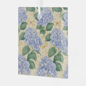 Art Nouveau Hydrangea Pattern with Dragonflies ガラスオーナメント (正面左)