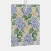 Art Nouveau Hydrangea Pattern with Dragonflies ガラスオーナメント (正面右)