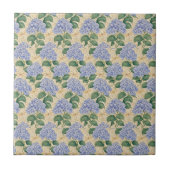 Art Nouveau Hydrangea Pattern with Dragonflies タイル (正面)
