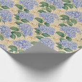 Art Nouveau Hydrangea Pattern with Dragonflies ラッピングペーパー (角)