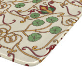 Art Nouveau-inspired floral design カッティングボード (角)