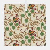 Art Nouveau-inspired floral design ガラスオーナメント (裏面)