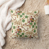Art Nouveau-inspired floral design クッション (ブランケット)