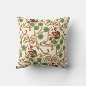 Art Nouveau-inspired floral design クッション (裏面)