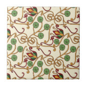 Art Nouveau-inspired floral design タイル (正面)