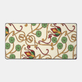 Art Nouveau-inspired floral design デスクマット (正面)