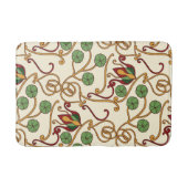 Art Nouveau-inspired floral design バスマット (正面)