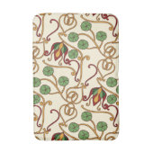 Art Nouveau-inspired floral design バスマット (正面縦)