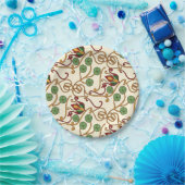 Art Nouveau-inspired floral design ペーパープレート (パーティー)