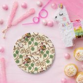 Art Nouveau-inspired floral design ペーパープレート (パーティー)