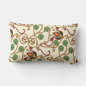 Art Nouveau-inspired floral design ランバークッション (裏面)